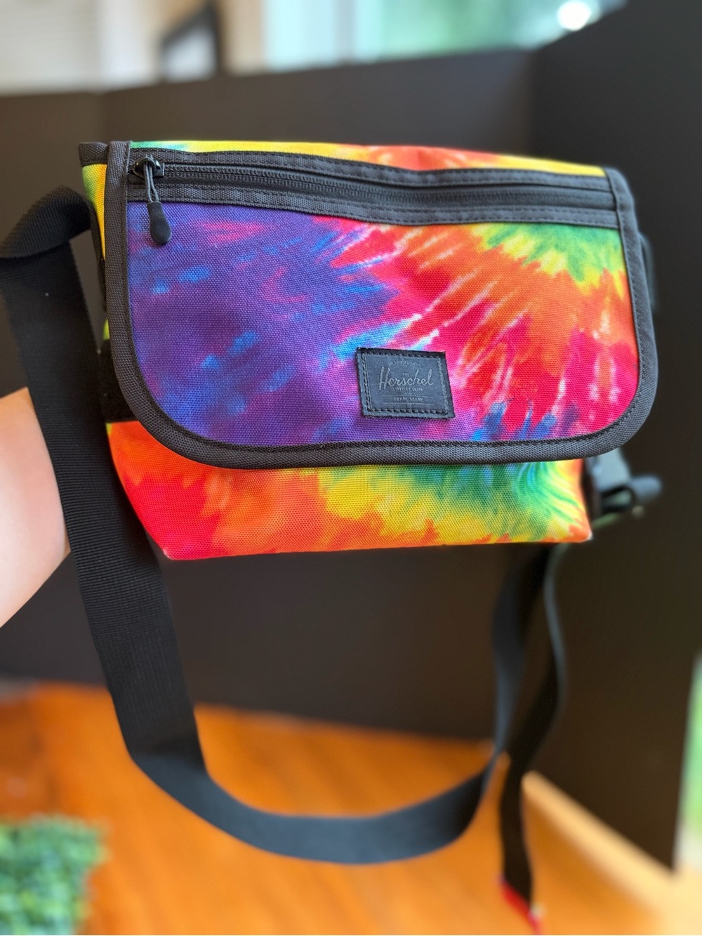 Herschel Supply Co Grade Mini Messenger Bag Rainbow Tie Dye Crossbody Small